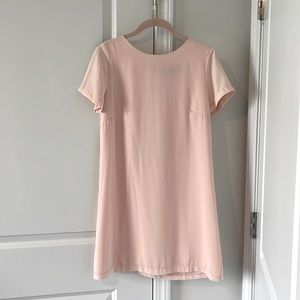 Lulu’s blush pink formal mini dress with short sleeves. Size XS